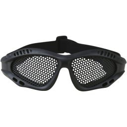 KOMBAT brýle s kovovou mřížkou ČERNÉ
