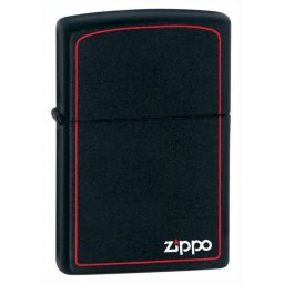 Zapalovač ZIPPO 26117 Black Matte with Zippo & Border