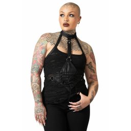 tílko dámské (top) KILLSTAR - Dystopian Halter - Black - KSRA005570