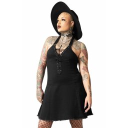 šaty dámské KILLSTAR - Subzero Halter - Black - KSRA005590