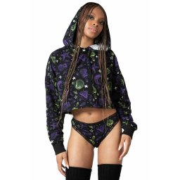 mikina dámská KILLSTAR - Magic Chill Crop - Black - KSRA005982
