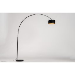 Stojací oblouková lampa Bond Black and Gold