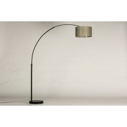 Stojací oblouková lampa Adamo Taupe and Black