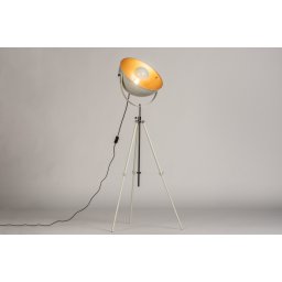 Stojací lampa Ontario Grey and Gold
