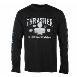 tričko pánské s dlouhým rukávem HUF x THRASHER - Monteray - black - ts01918-black