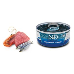 N&D CAT OCEAN Adult Tuna & Sardine & Shrimps 70g
