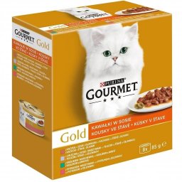GOURMET GOLD 8x85g kousky v omáčce se zeleninou