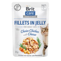 BRIT CARE Cat Fillets in Jelly Chicken & Cheese 85g
