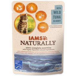 Iams Naturally Cat tuňák v omáčce 85g