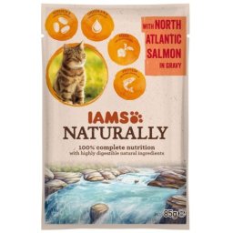 Iams Naturally Cat losos v omáčce 85g