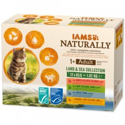 Iams Naturally Cat Land & Sea Collection 12x85g