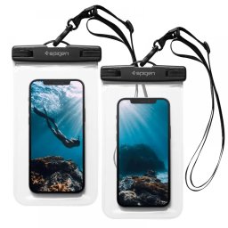 Pouzdro SPIGEN A601 UNIVERSAL WATERPROOF CASE 2-PACK - Crystal Clear