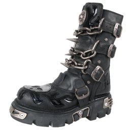 Boty New rock - Chain Boots - Black - M.727-S5