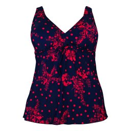 Octavia Pink tankini - vrchní díl S136-8 XL červená