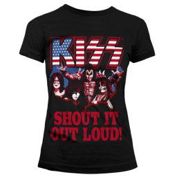 tričko dámské KISS - Shout It Out Loud - HYBRIS - ER-5-KISS002-H68-4-BK