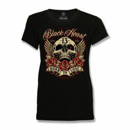tričko dámské BLACK HEART - BORN TO LOSE - BLACK - 12615