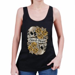 tílko dámské BLACK HEART - ROMANTIC - BLACK - 10036