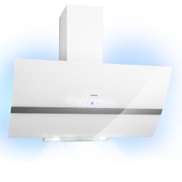 Klarstein Clara 90, digestoř, 90 cm, nástěnná, 590 m³/h, dotykový displej, LED podsvícení, bílá