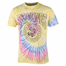 tričko pánské Ramones - Crest Psych - YELLOW - BLACK - ROCK OFF - RATS60MDD