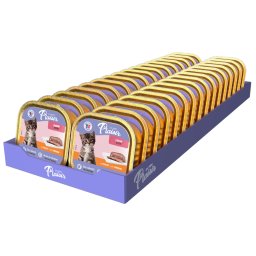 Plaisir Kitten s kuřetem a mlékem MULTIPACK - vanička pro koťata 32x100 g