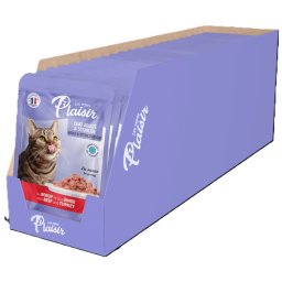 Plaisir s hovězím a krůtou MULTIPACK - kapsička pro kočky 22x100 g