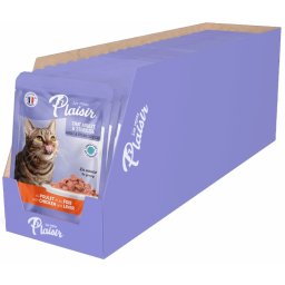 Plaisir s kuřetem a játry MULTIPACK- kapsička pro kočky 22x100 g