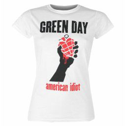 tričko dámské GREEN DAY - AMERICAN IDIOT HEART - WHITE - PLASTIC HEAD - PHD12449G