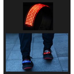 LED svítící displej (pásek) na boty - červený