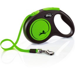 Páskové vodítko Flexi Neon M 5 m, 25 kg - různé barvy, s motivem pejska Barva: zelená