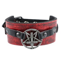 náramek Pentagram Cross - red - LSF1 58