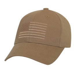 ROTHCO čepice baseball US vlajka COYOTE BROWN