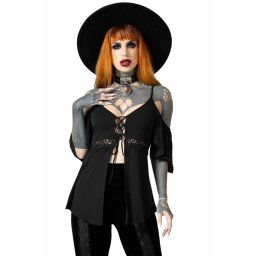 tričko dámské (top) KILLSTAR - Amber Bat Cold - Black - KSRA006041