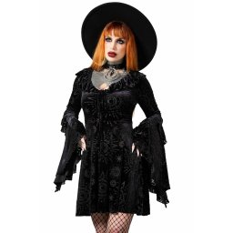 šaty dámské KILLSTAR - Celestite - Black - KSRA006016