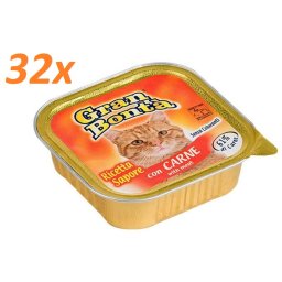 Gran Bonta paté s hovězím MULTIPACK - vanička pro kočky 32x100 g