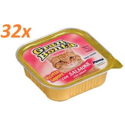 Gran Bonta paté s lososem MULTIPACK - vanička pro kočky 32x100 g