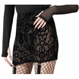 sukně dámská KILLSTAR - Warez - Black - KSRA006096