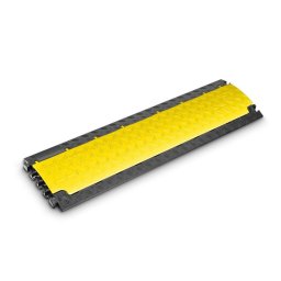 Černo-žlutý plastový kabelový most s transparentním víkem DEFENDER NANO LUX - 101 x 28,5 x 3,2 cm