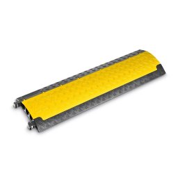 Černo-žlutý plastový kabelový most s transparentním víkem DEFENDER MINI LUX - 105 x 29 x 5 cm