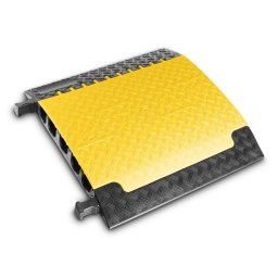 Černo-žlutý plastový kabelový most s transparentním víkem DEFENDER XXL LUX - 70 x 69,6 x 8,7 cm