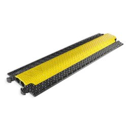 Černo-žlutý plastový kabelový most s transparentním víkem DEFENDER MICRO 2 LUX - 100,5 x 27,3 x 4,5 cm