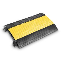 Černo-žlutý plastový kabelový most s transparentním víkem DEFENDER MIDI 5 LUX - 87 x 53,8 x 5,5 cm