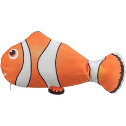 Interaktivní mrskající se ryba NEMO s catnipem 26 cm - hračka pro kočky