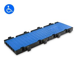 Černo-modrý plastový modulární kabelový most s víkem DEFENDER MIDI 5 2D - 100 x 32,5 x 5,4 cm