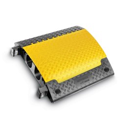 Černo-žlutý plastový kabelový most s víkem (2x108x110, 4x25x25) DEFENDER Ultra L - 70 x 76,5 x 12 cm