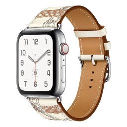 Kožený řemínek Single Tour pro Apple Watch Series 4/5/6/SE (44mm) - Blanc