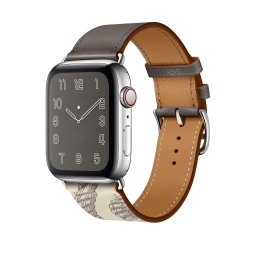 Kožený řemínek Single Tour pro Apple Watch Series 4/5/6/SE (40mm) - Cín/Beton