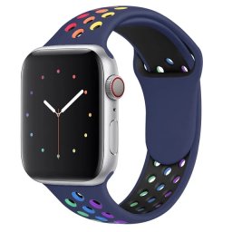Řemínek iMore SPORT pro Apple Watch Series 1/2/3 (38mm) - Dark Blue/Rainbow