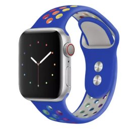 Řemínek iMore SPORT pro Apple Watch Series 1/2/3 (38mm) - Heart Blue/Rainbow