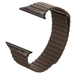 Kožený řemínek Leather Loop na Apple Watch Series 4/5/6/SE (40mm) - Tmavě hnědý