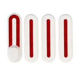 Xiaomi Mi Scooter plastové kryty nábojů kol včetně odrazek sada 4ks - Bílé